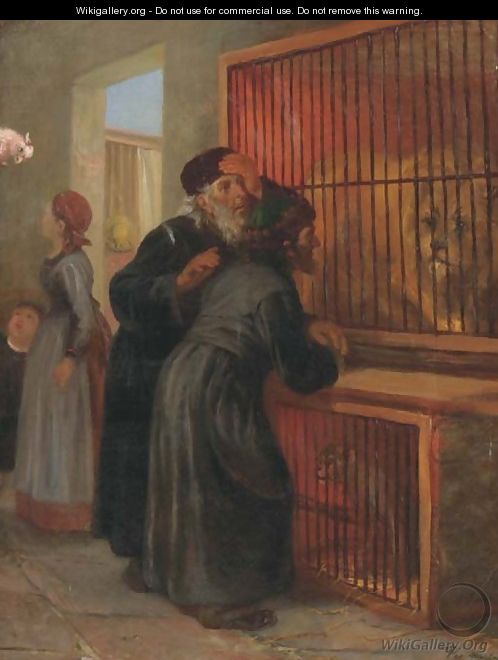 Jewish visitors at the zoo - (after) Paul Friedrich Meyerheim