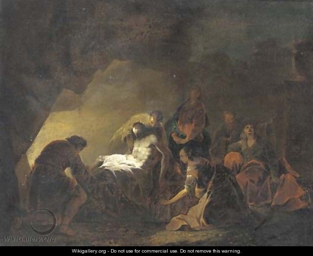 The Entombment of Christ - (after) Leonaert Bramer