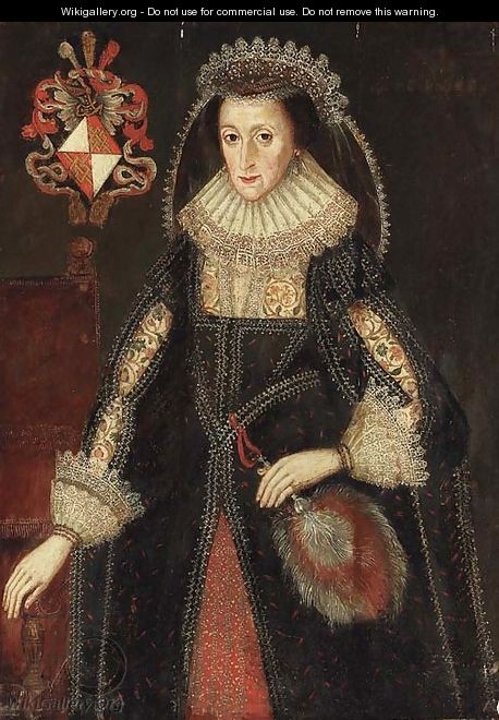 Portrait of Lady Eleanor Dutton (c. 1596-1665) - (after) Marcus The Younger Gheeraerdts