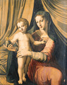 The Madonna and Child before a Curtain - (after) Marco Pino