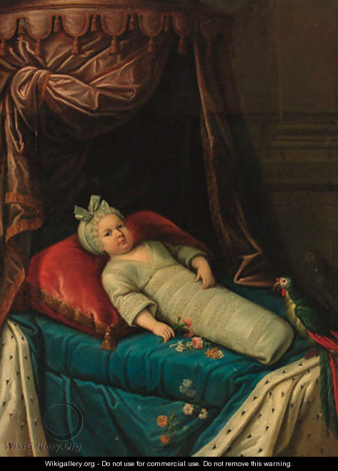 Portrait of a child, said to be The Enfant de France - Ircle Of Martin Van Mytens