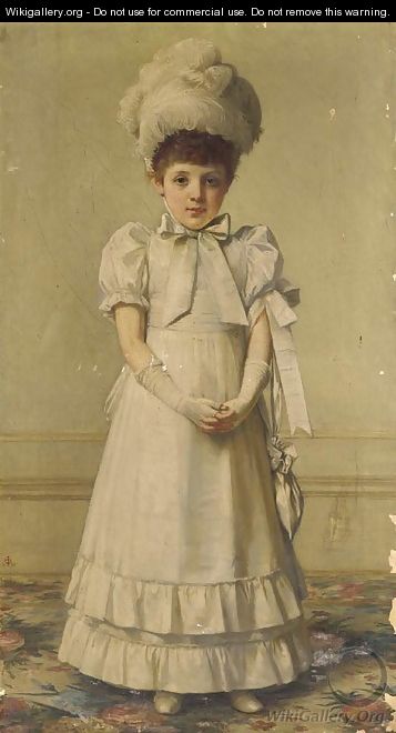 Portrait of a girl - (after) John Hanson Walker