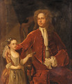 Portrait of a gentleman and his daughter - (after) John Smybert