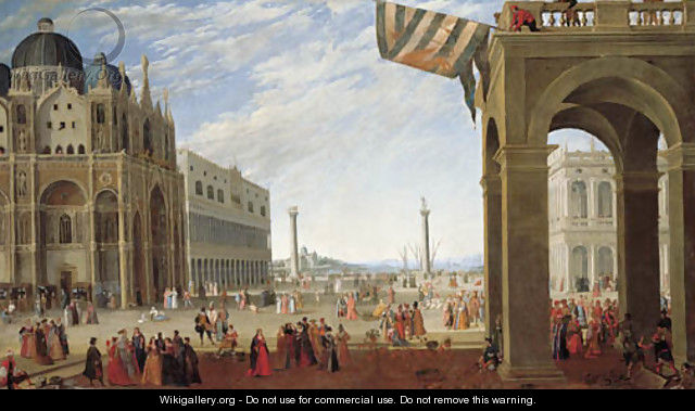 A view of the Bacino from the Piazza San Marco with the Doge