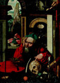 Saint Jerome in his study, a landscape beyond - (after) Cleve, Joos van