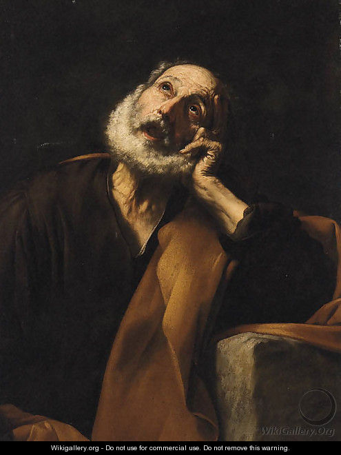 The Penitent Saint Peter - (after) Juseppe De Ribera
