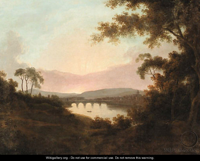A view of Florence at Sunrise - (after) Josepf Wright Of Derby