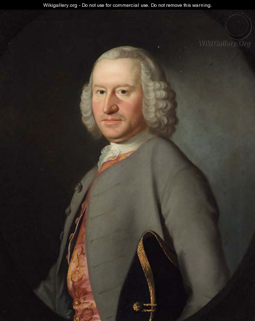 Portrait of Robert Newton (1713-1789) of Norton and Mickleover, High Sheriff of Derbyshire - (after) Josepf Wright Of Derby