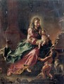 The Madonna with the Christ Child and the Infant Saint John the Baptist in an architectural setting - (after) Januarius Zick