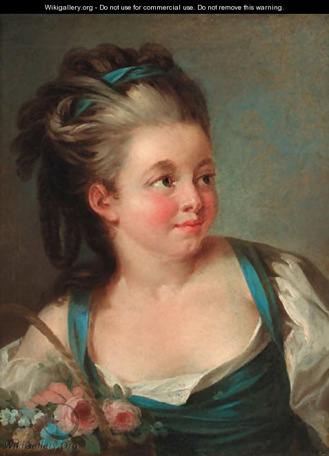Portrait of a young girl - (after) Jean-Baptiste Leprince