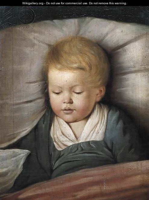 A young boy asleep - (after) Johann Heinrich The Younger Tischbein