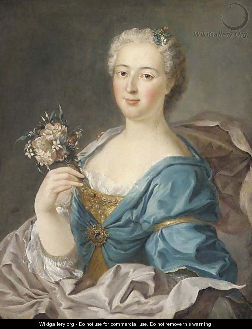 Portrait of Madame de Bourville - (after) Jean-Marc Nattier