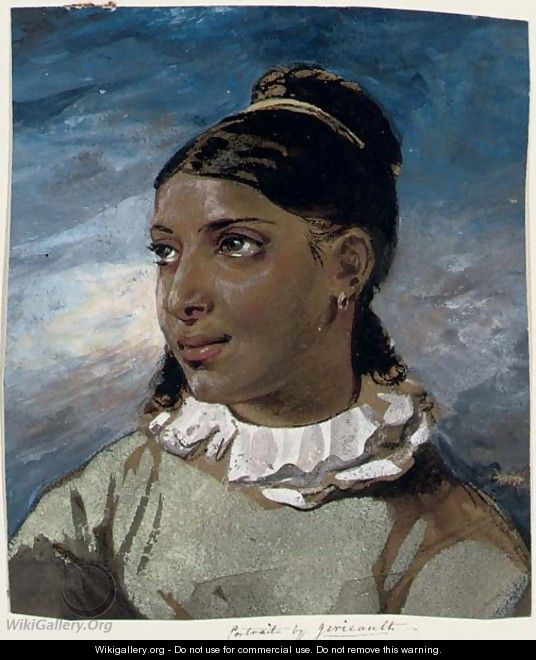 Portrait of a young woman - (after) Theodore Gericault