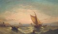 Fishing boats off the south coast (illustrated); and Shipping in a stiff breeze - (after) John Callow