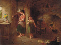 Figures in a cottage interior - After John Anthony Puller