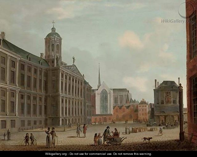 The Dam, Amsterdam, with the Town Hall and the Waag - (after) Jan The Elder Ekels