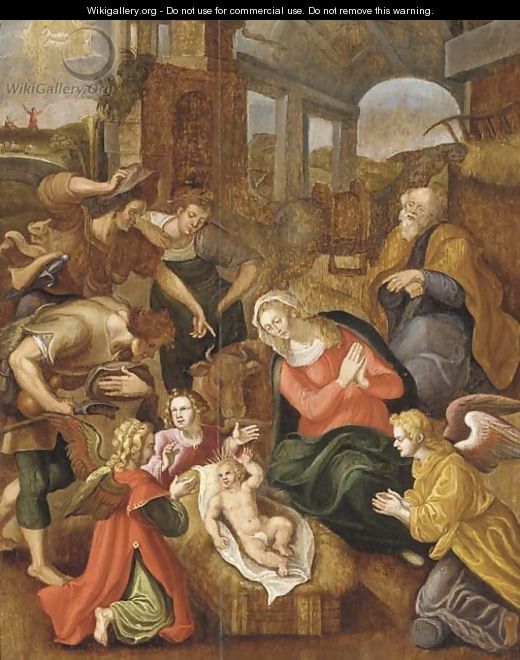 The Adoration of the Shepherds - (after) Jan De Beer