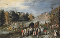 A village landscape with a kermesse - (after) Jan, The Younger Brueghel