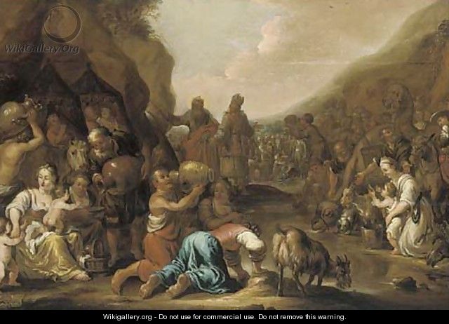 Moses striking the rock - (after) Jan Marienhof