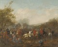 A cavalry skirmish 2 - (attr.to) Huchtenburg, Jan van