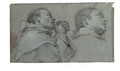 The head and shoulders of a Dominican monk in prayer turned to the right - Bartolommeo Cesi