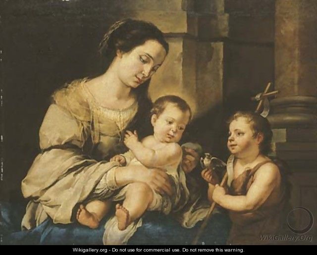 The Virgin and Child with the Infant Saint John the Baptist - Bartolome Esteban Murillo