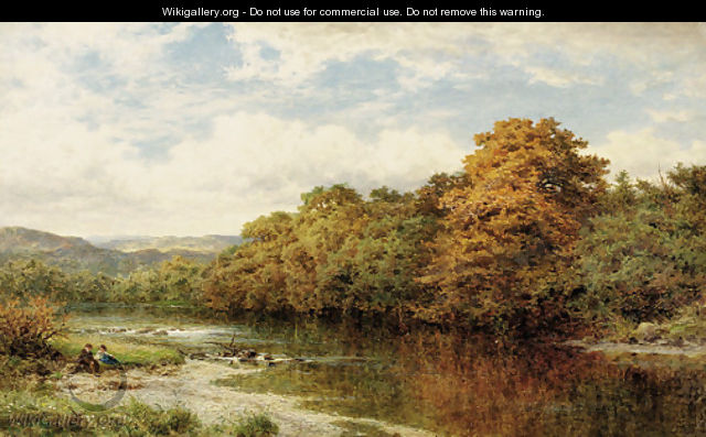 Coming autumn on Welsh river - Benjamin Williams Leader