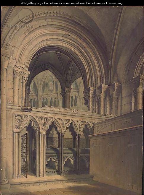Interior of Gloucester Cathedral - Augustus Northmore Welby Pugin