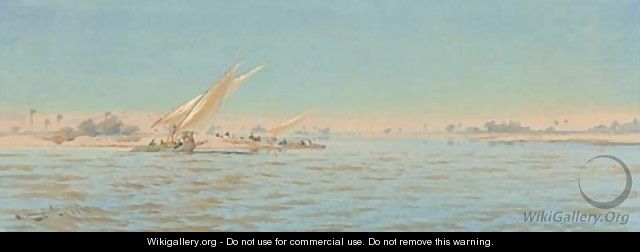 Feluccaas on the Nile - Augustus Osborne Lamplough