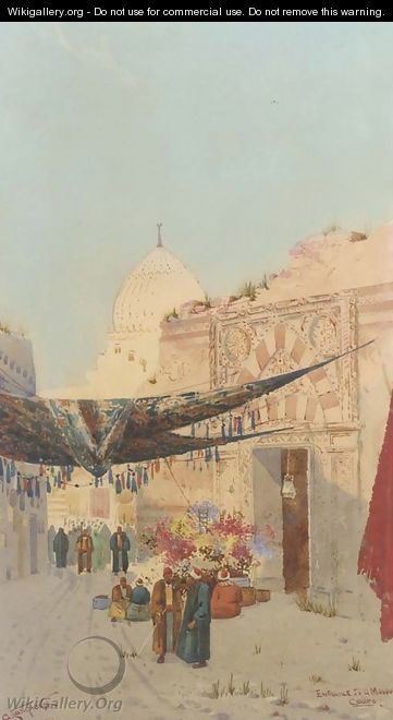 Entrance to a mosque, Cairo - Augustus Osborne Lamplough