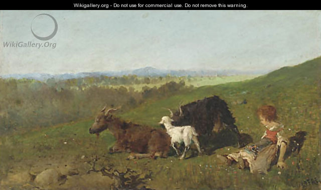 The little goat herder - Baldomer Galofre Giménez