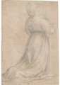 A kneeling woman praying, in profile to the right - Fra Bartolommeo della Porta