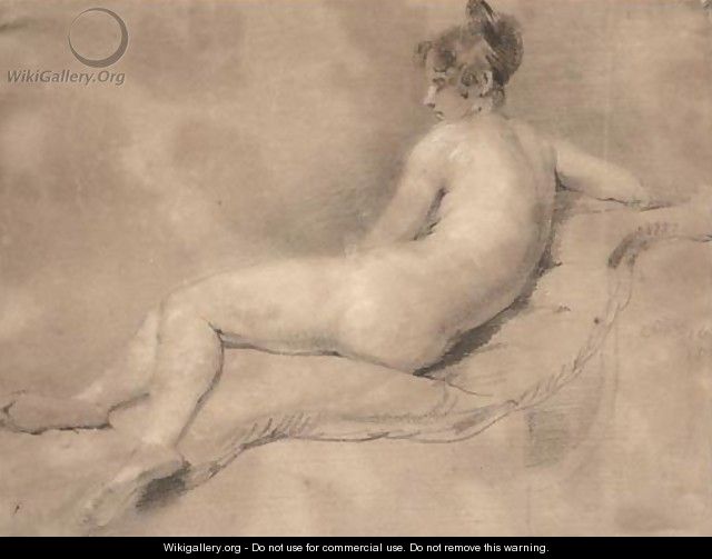 Reclining female nude - (after) William Etty