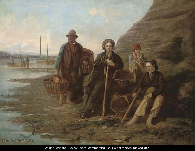 Mussel gatherers - (after) William Collins