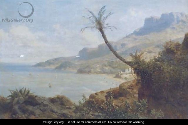 A view of a Mediterranean bay - August Albert Zimmermann