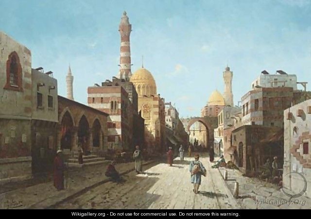 A Street Scene in the Levant, Afternoon - August von Siegen