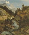 Mountain Lanscape with River - August Schaeffer