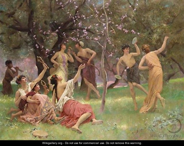 The celebration of spring - Auguste Alexandre Hirsch