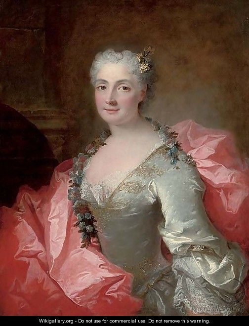 Portrait of a lady said to be Duchesse de Chateauroux - (after) Robert Tournieres
