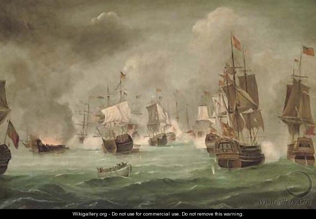 The battle of Cape St. Vincent, 14th February 1797 - (after) Robert Ernest Roe