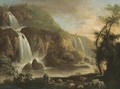 View Of The Falls At Tivoli And The Villa Of Maecanas Beyond - (after) Robert Carver