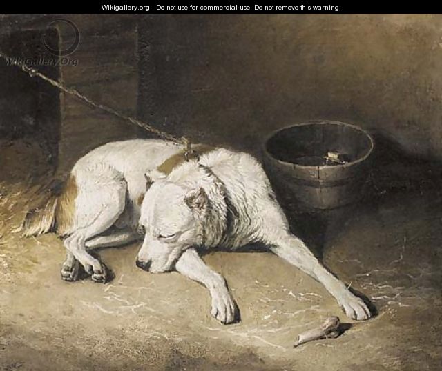 A sleeping dog - (after) Landseer, Sir Edwin
