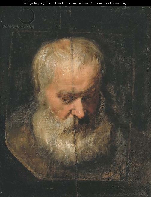 A head study of a bearded man - (after) Dyck, Sir Anthony van