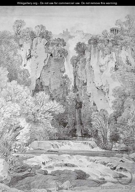 The falls at Tivoli - (after) Simon-Joseph-Alexandre-Clement Denis