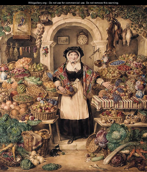 The vegetable stall - (after) Thomas Heaphy