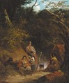 A gypsy encampment in a wooded glen - (after) Thomas Barker Of Bath