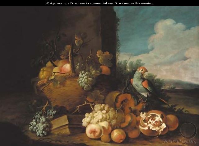 A basket of grapes - (after) Tobias Stranover
