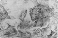 A Boar surrounded by Dogs - (after) Paul De Vos