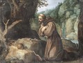 Saint Francis in the wilderness - (after) Paul Bril