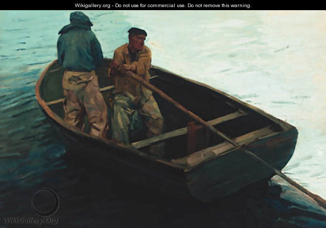 Fishermen Rowing Out - (after) Otto Wagenfeldt